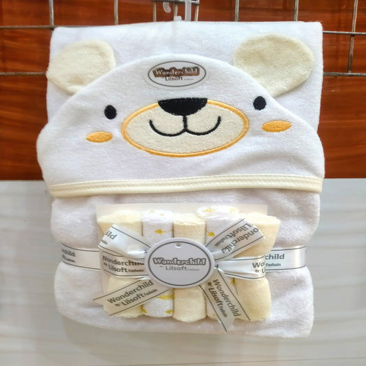 Baby Wrapping Bath Towel Yellow Color